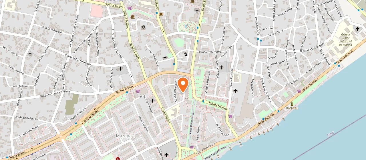 Hartă: atelierul PLASE SPORTIVE SRL, Str. Independenţei nr. 20, parter, 800043 Galaţi